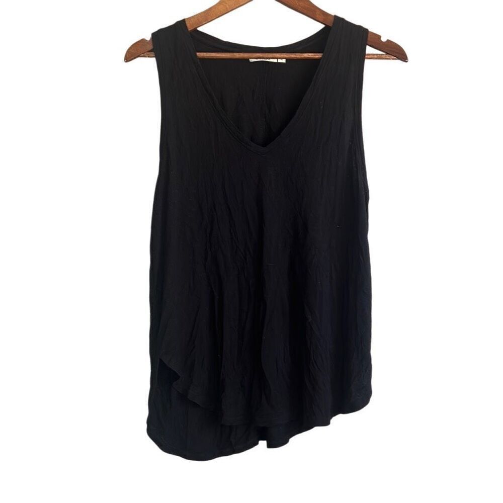 2Bella Black‎ Tank Top V Neck Sleeveless Flowy Casual Layering Women's Size L